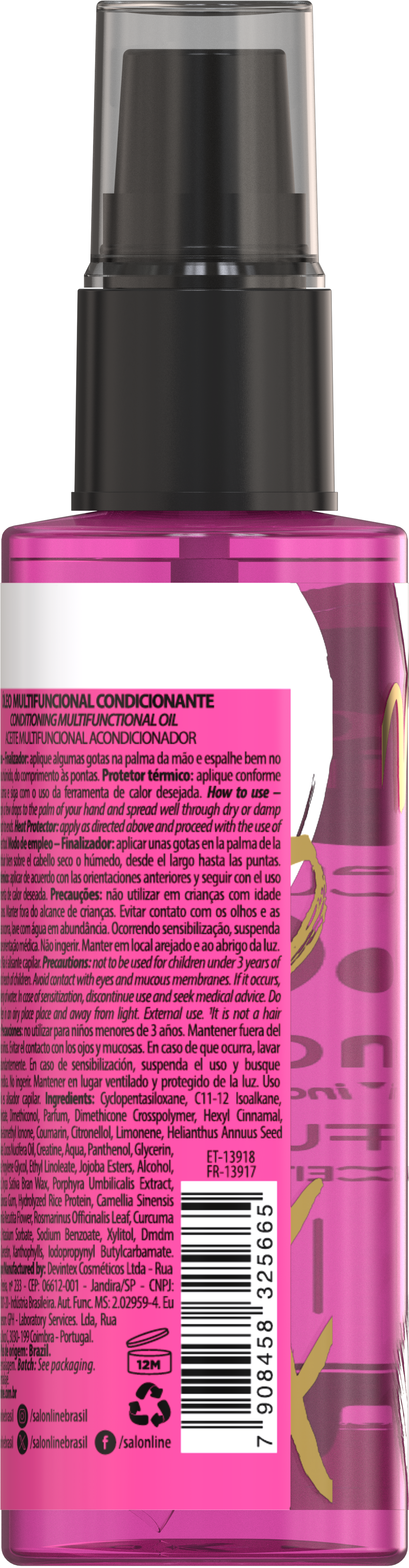 Salon Line SOS Meu Liso Óleo Multifuncional Demais 60ml