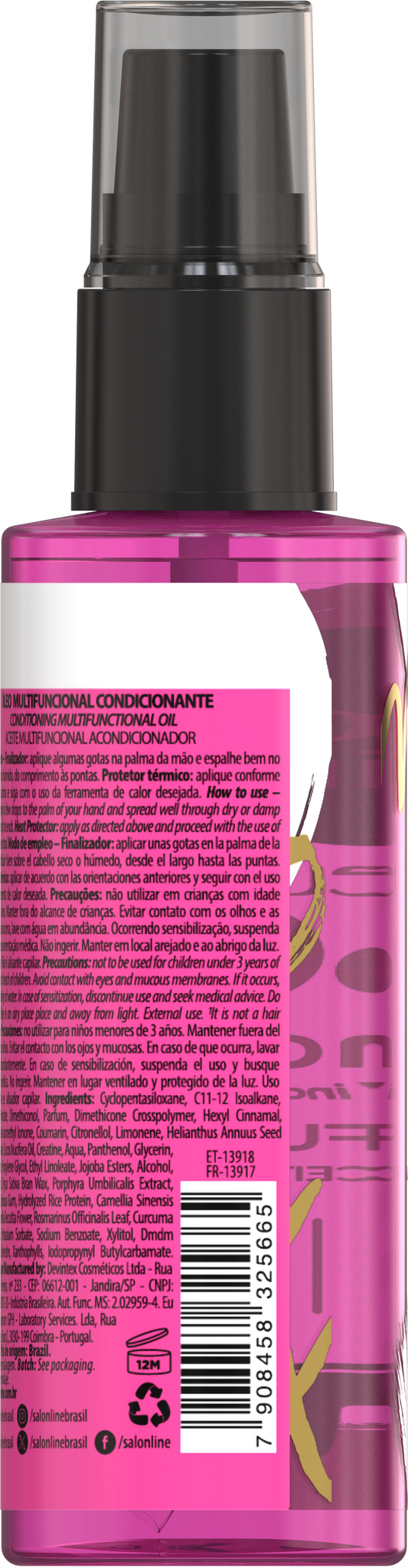 Salon Line SOS Meu Liso Óleo Multifuncional Demais 60ml