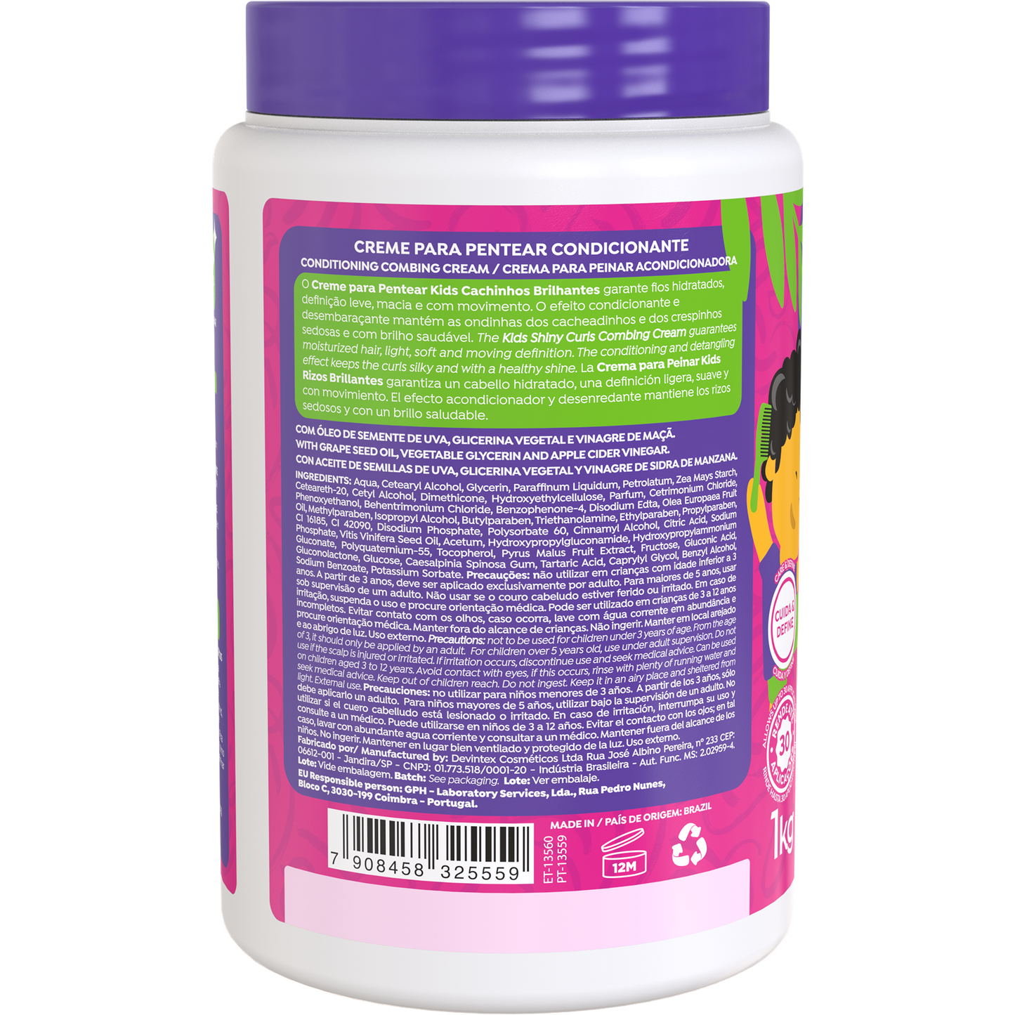 Grape Kids Shiny Curls Combing Cream 1kg
