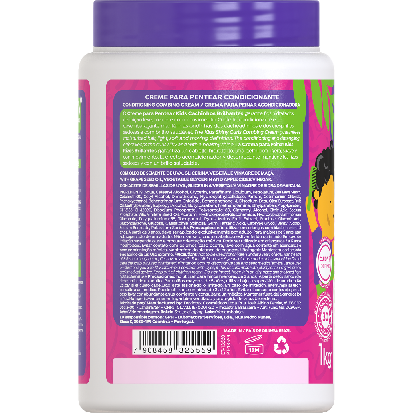 Grape Kids Shiny Curls Combing Cream 1kg