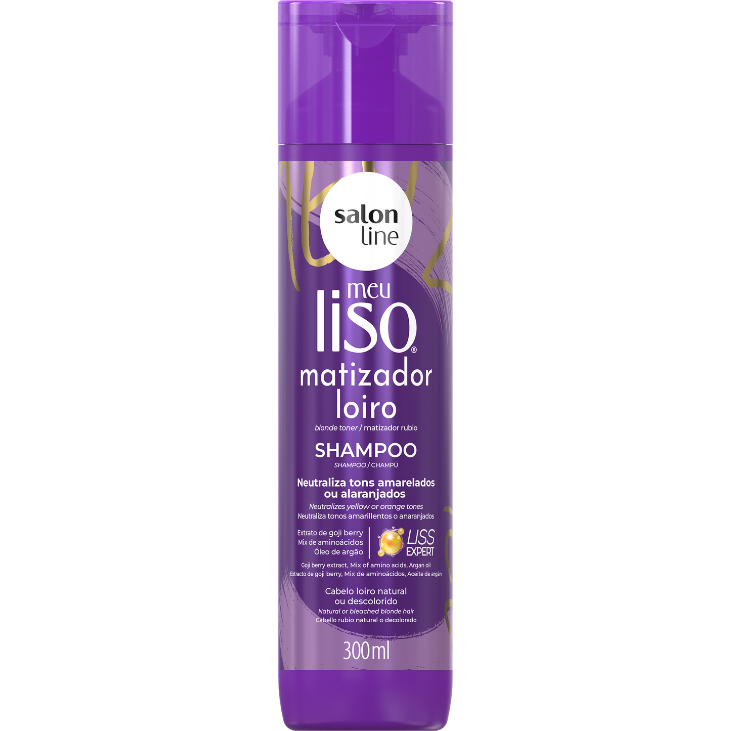 Shampoo Meu Liso Matizador Loiro Salon Line 300ml