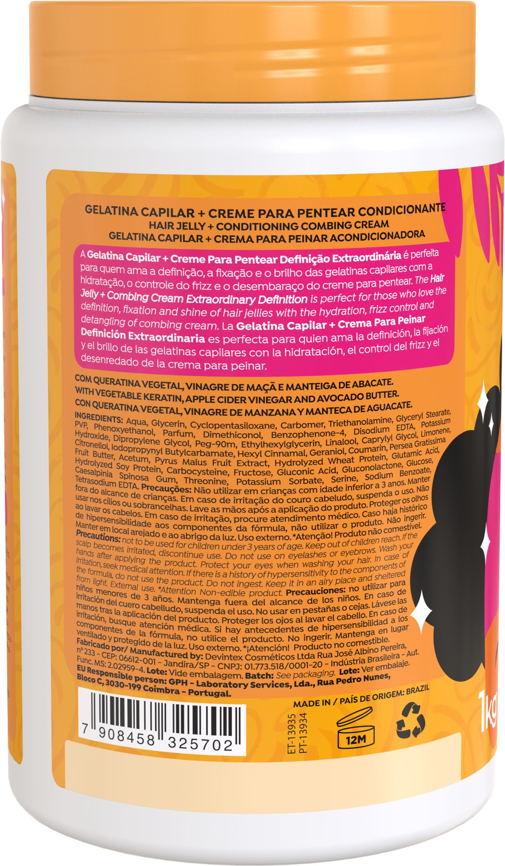 Salon Line Gelatina + Creme de Pentear Definição Extraordinária 1Kg