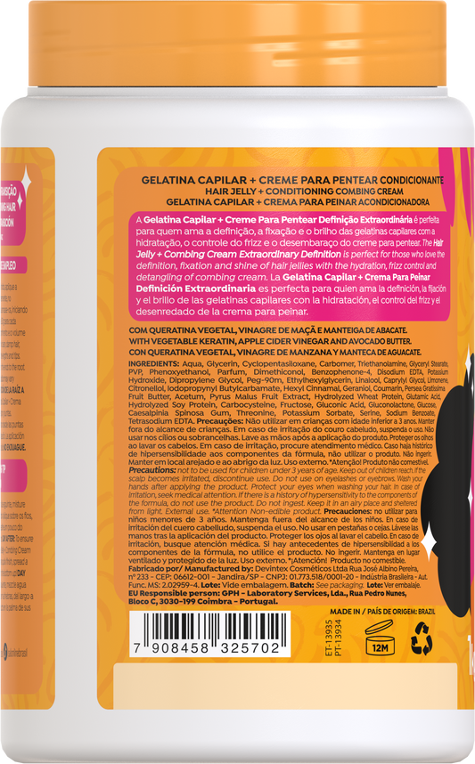 Salon Line Gelatina + Creme de Pentear Definição Extraordinária 1Kg