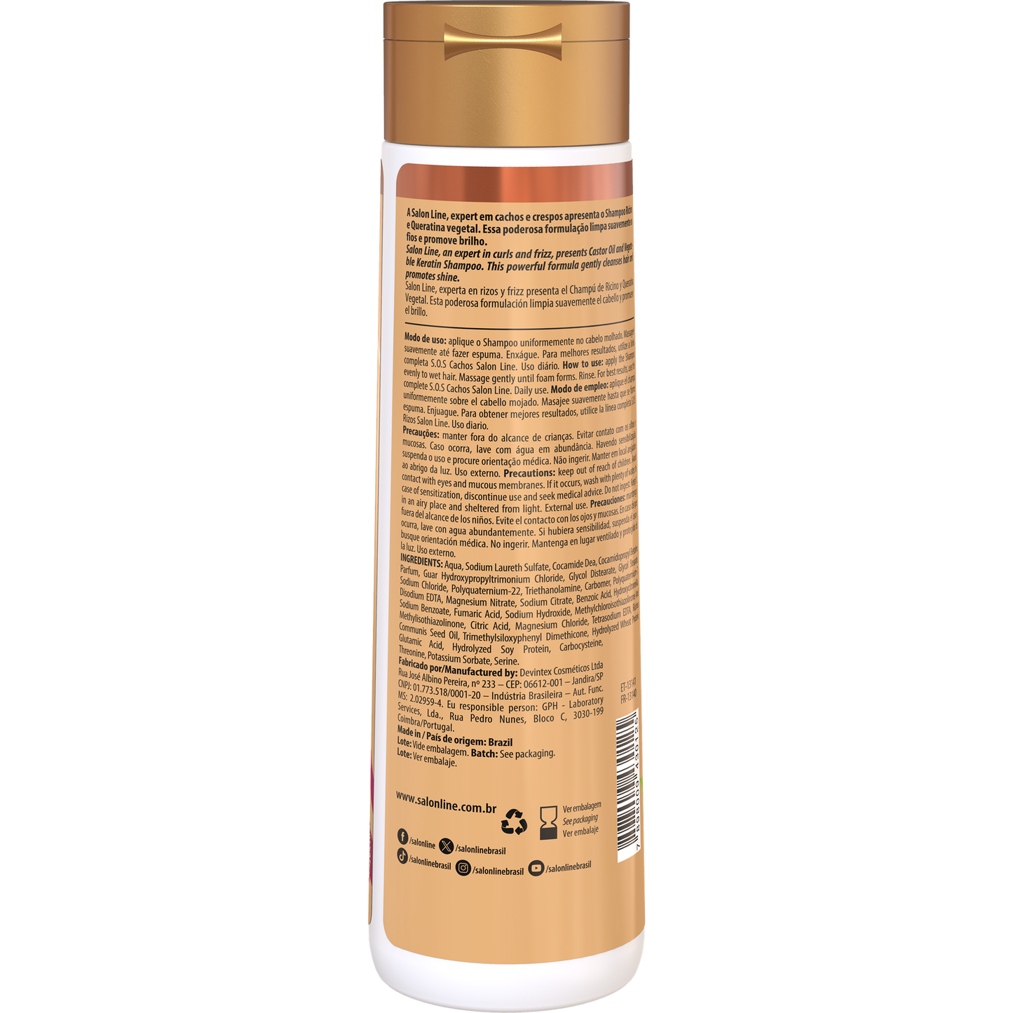 SalonLine SOS Castor Oil and Keratin Shampoo 300ml