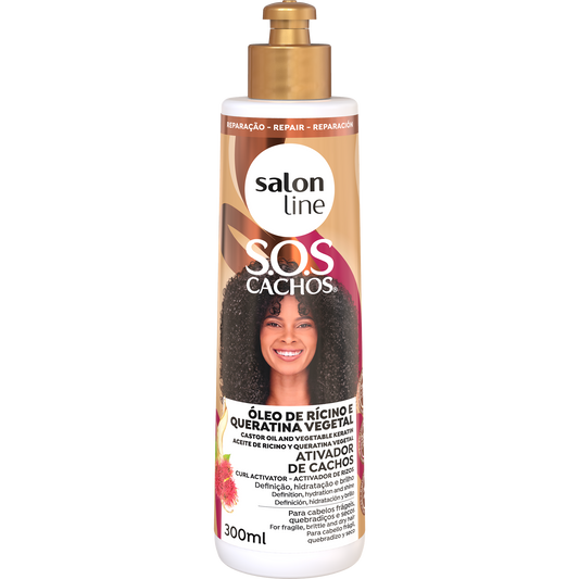 SalonLine SOS Curl Activator Castor Oil and Keratin 300ml
