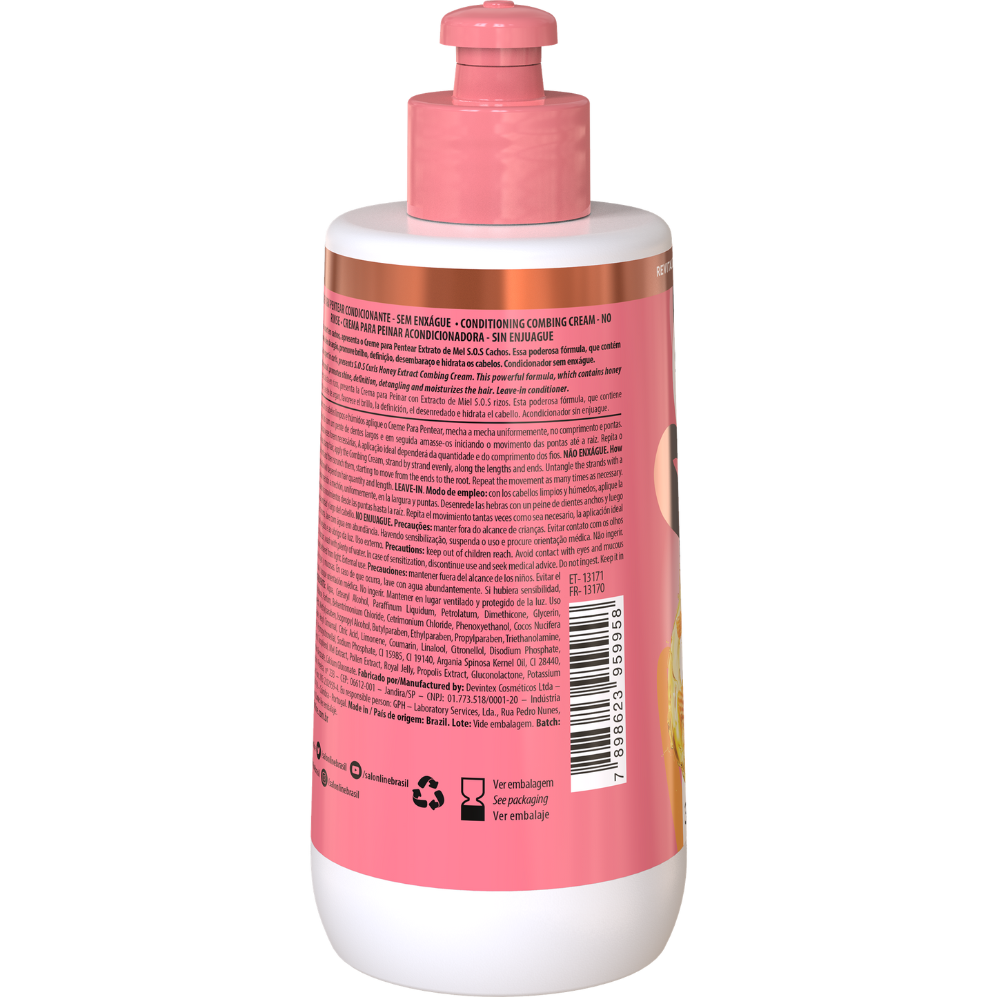 SalonLine SOS Honey Intense Curls Leave-in Cream 300ml