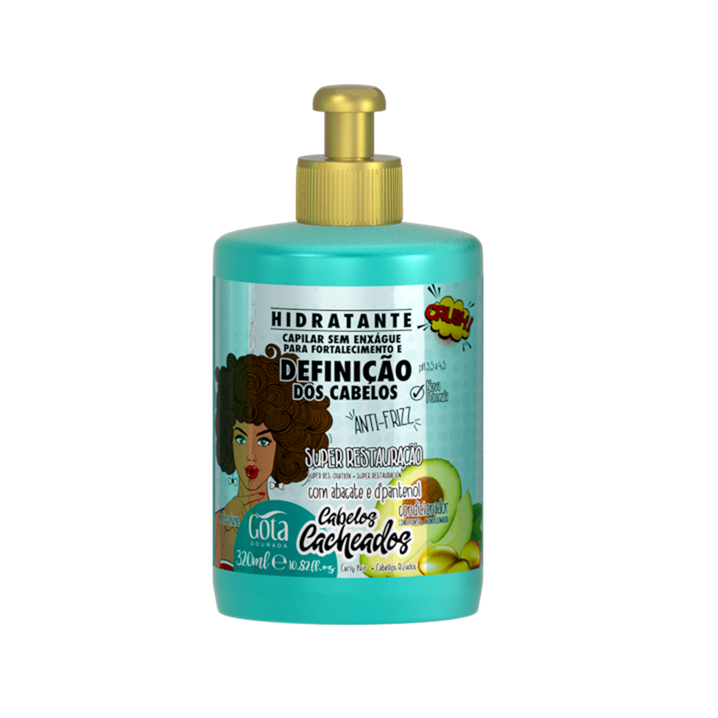 Creme de Pentear Cacheados 320ml - Gota Dourada | Armazém da Cosmética