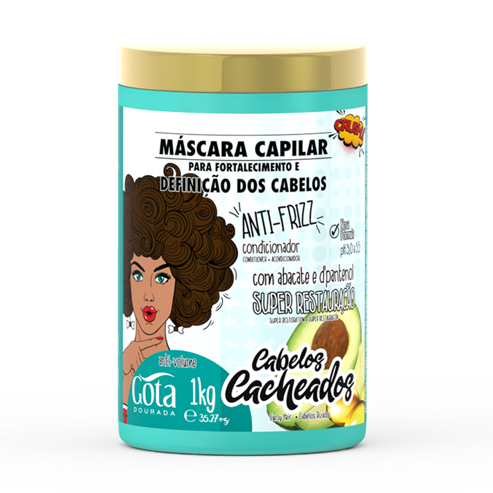 Máscara Cacheados 1kg - Gota Dourada | Armazém da Cosmética