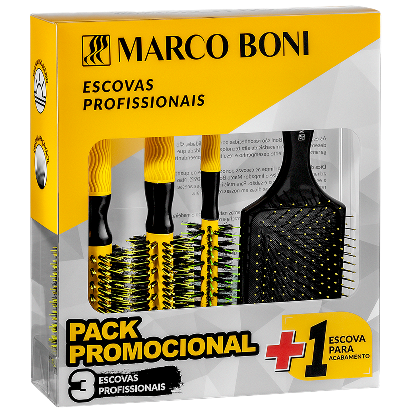 Marco Boni Kit Promo 3 Thermal Ceramic + 1 Raquete Desembaraçante (6204)