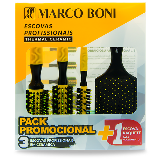 Marco Boni Kit Promo 3 Thermal Ceramic + 1 Raquete Desembaraçante (6204)