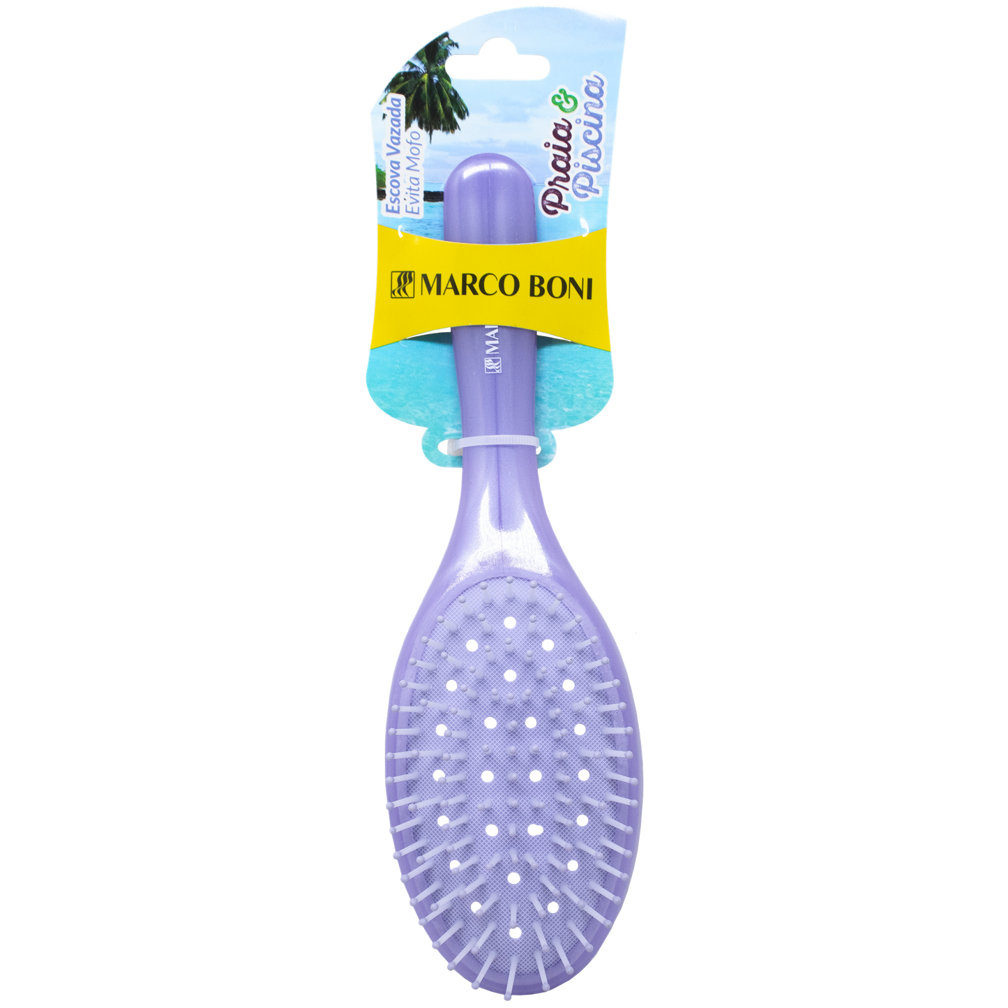 Marco Boni Escova Oval Almofadada Ventilada Transp.  Perolizada (7924t) - 3 Cores
