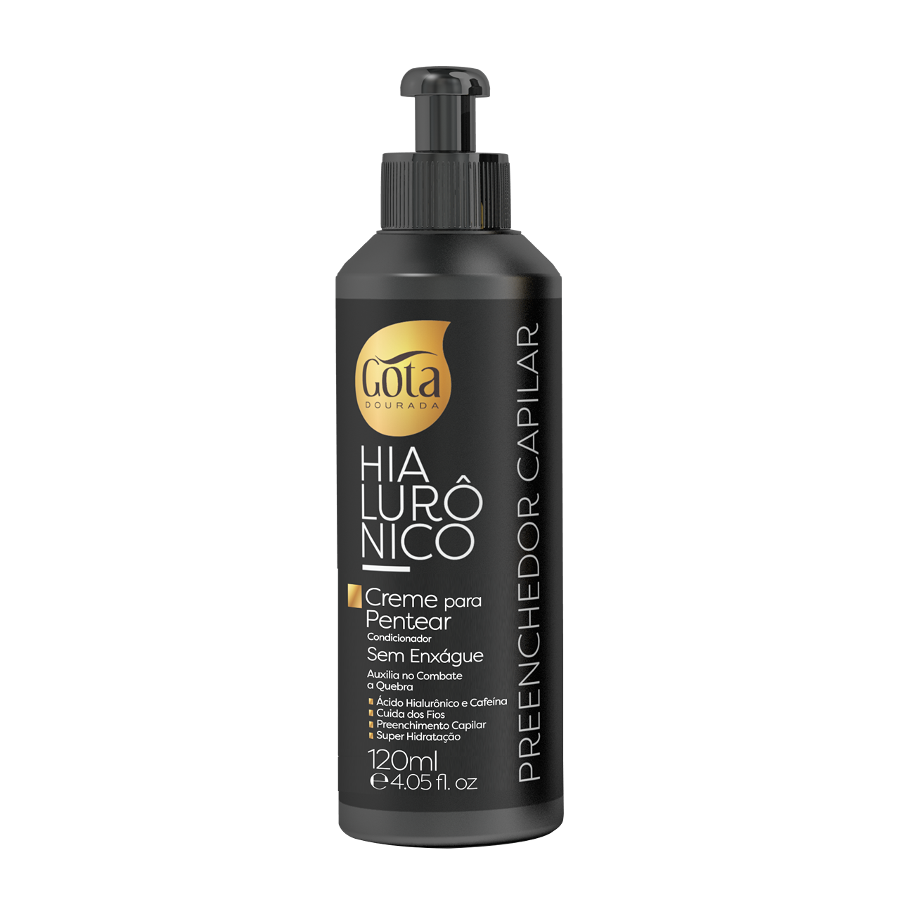 Creme de Pentear Preenchedor Hialurônico 120ml - Gota Dourada | Armazém da Cosmética
