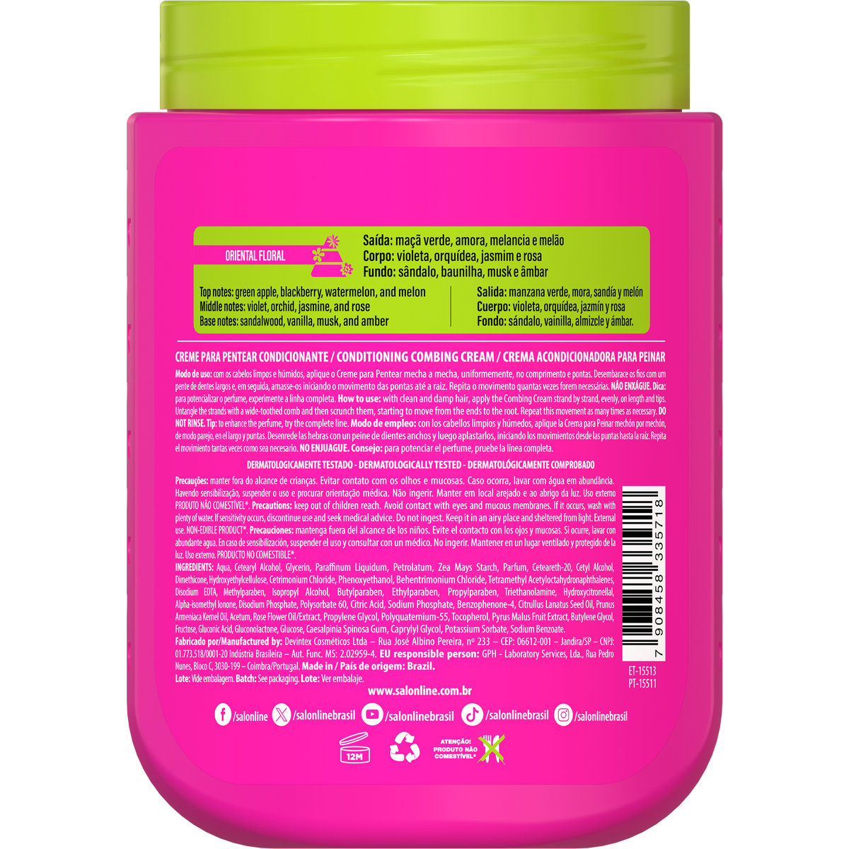 Salon Line Creme de Pentear Xêrosa 800g